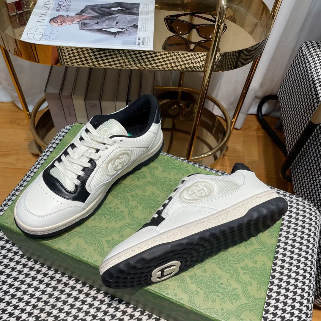 👟👟Ex-factory price 520👟👟 Women's Shoes Factory Gucci Gucci's new dirty shoes MAC80 series✅Full imported security thread, not ordinary fluorescent thread ## Retro old money style tone, full of old money retro feel❗️ ss23 is really fresh and can't be fresh anymore ~ the foot feel is matched with leverage ~ cloud-like comfort Original grained cowhide contrasting stripes original satin fabric, original thin soft fabric + cowhide color matching inside, original T👟👟 ex-factory price U sole, gap edge original craftsmanship, no glue and environmental protection♻️ Couple size 35-44 (45.46. Can be customized) Original packaging + printed GUCCI outer box